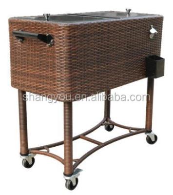 China CANS 73L Beer Cart Cooler Rolling Cooler Box for sale