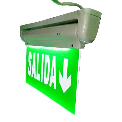 China L370*W225*H46.36mm Rechargeable Acrylic Emergency Man Running Exit Sign With Left Right Down Arrow Or for sale