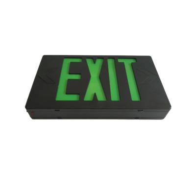 China AC120V 277V American Market Emergency Lighting Housing Emergency Exit Sign Black LED Light for sale