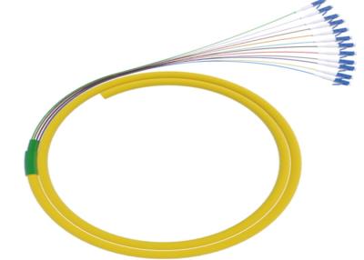 중국 LC 광섬유 떠꺼머리 단일 모드 섬유 잠바 운반대 종류 케이블 12 핵심 1.5m 판매용