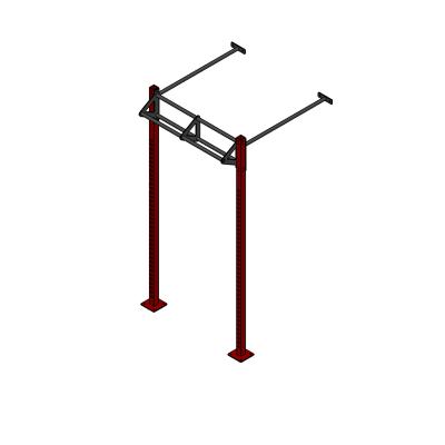 China Universal 4' Wall Mount Factory Installation High Quality Metal Gym Use Training Rig for sale