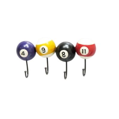 China FREE SAMPLE Minimalist Creative Indoor Billiard Shaped Decoration, Keys, Towels, Clothes Hooks for sale