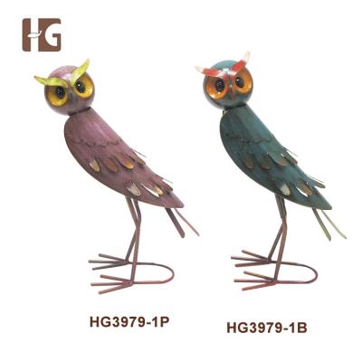 China Wholesale Red Owl Metal Craft Decorations Garden Decoration from China for sale