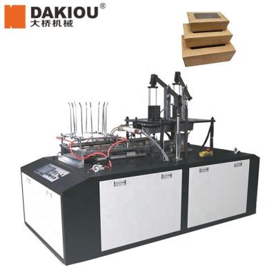 China Factory Dakiou CHJ-D60 Attractive Design Automatic Lunch Meal Box Making Machine Paper Takeaway Wrapping Paper Price for sale