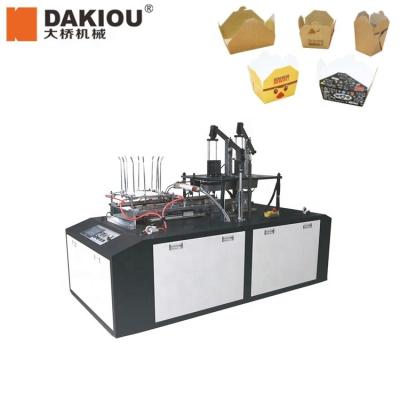 China Factory Dakiou CHJ-D120 Automatic Food Trays Paper Lunch Box Box Making Carton Erecting Machine for sale