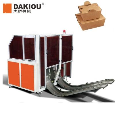 China Factory Dakiou HBJ-D2000 high performance container takeaway hamburger boxes erecting box making paper carton food packing machine price for sale