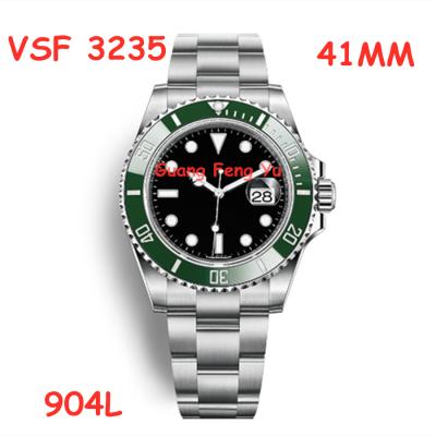 China Best 1:1 Automatic Mechanical Edition Watch 41mm 126610LV Kermit 904L Steel VSF Green Ceramic Date Bezel VS3235 for sale