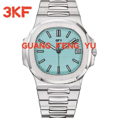 China 1:1 3KF Automatic Mechanical Edition Watch 5711 Best Date Blue Dial On SS Strap A324 Super Clone V2 for sale