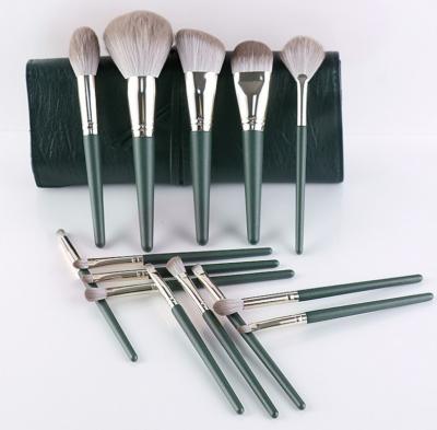 China Angular Blush 14Pcs Private Label Professional Vegan New Arrival Hot Selling Natural Makeup Brush Set for sale