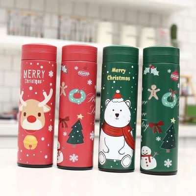 China Wholesale Cute Modern Cartoon Christmas Stainless Steel Bounce Insulated Water Bottle Water Bottle For Xmas Gift for sale