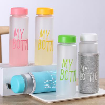 China Gift 500mL Viable Plastic Drink and Fruit Customization Creative Leakproof Water Bottle for sale