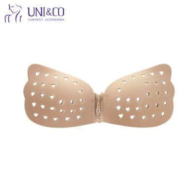 China Breathable Ladies Self Adhesive Invisible Strapless Backless Magic Breast Cups Nude Bra for sale