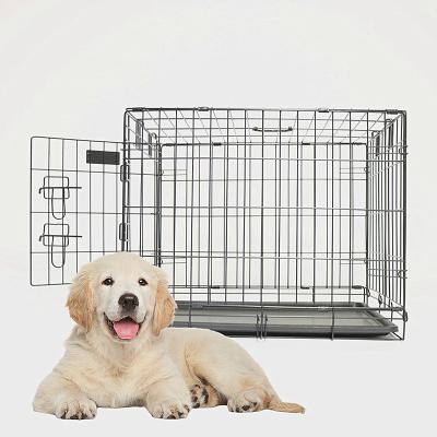 China Hot Sale Stainless Steel Portable Collapsible Wire Pet Kennel Cages Amazon Outdoor Indoor Outdoor Indoor Pet Cages Carriers Houses for sale