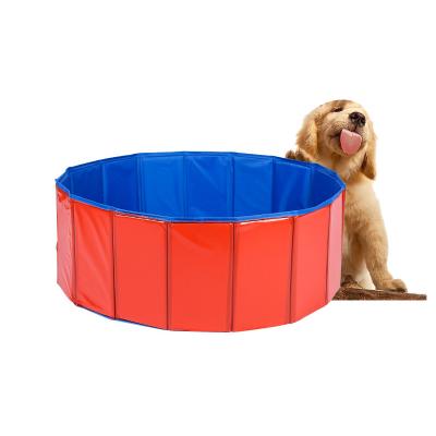 China Amazon Sustainable Hot Selling High Quality Foldable Portable PVC Dog Cat Pool Small Cleaner Bathing Tub for sale