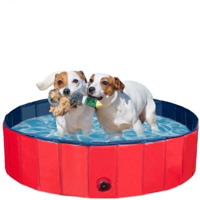 China Factory Wholesale Viable PVC Collapsible Dog Folding Bathing Pool Tubs Dog Swimming Tubs for sale