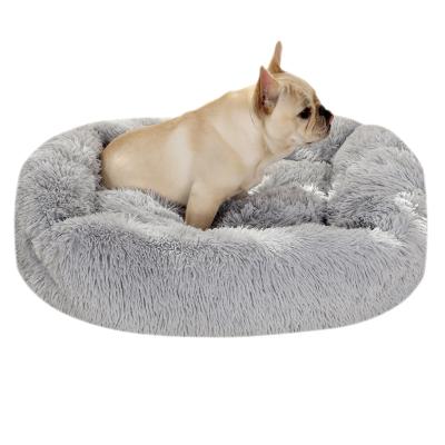 China 4cm Square Fluffy Plush Cushion Dog Stored Washable Anti-Slip Waterproof Bottom Bed for sale