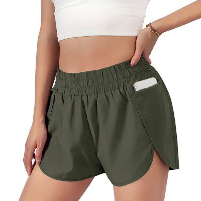 China Anti-wrinkle army green color women's ladies twill pants high waisted stretch shorts pack casual for summer Para mujer for sale