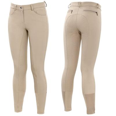 China BACK ZIP POCKETS Womens Riding Tights Silicone Grip Breeches Equestrian Riding Pants Schooling Tights Pockets for sale