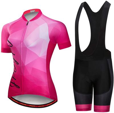 China Breathable Women's Cycling Tank Top + Shorts Short Sleeve Padded Cycling Shirts Bike Clothing Bicycle for sale