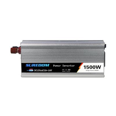 China High Efficiency 1500W 12V 24V DC AC 220V Solar Off Grid Modified Sine Wave Power Inverter 215*95*55mm for sale