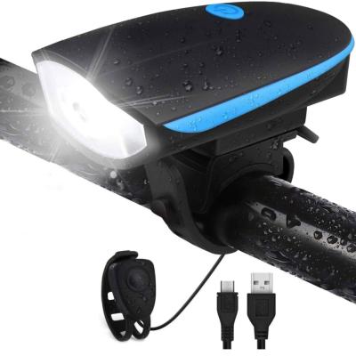 China T6 Waterproof Recycling Handlebar Led Lamp Cheap DB 120 Hot Selling Horn Alarm Bell Warning USB Rechargeable Front Light 11*6*8cm Led Bike for sale