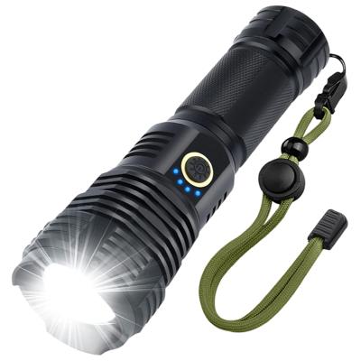 China Hot Sale xhp50 1000LM Zoom High Power Camping Flash Lighting 18650 Rechargeable Super Bright Aluminum Torches Tactical Led Flashlights for sale