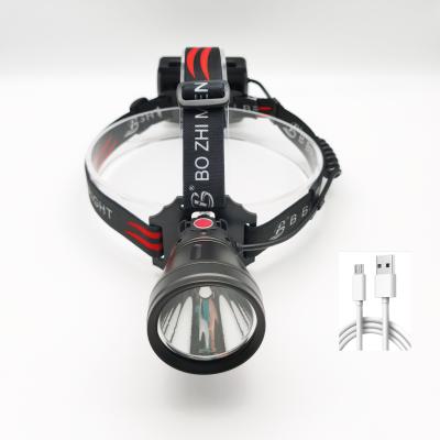 China OUTDOOR Aluminum USB 100w Rechargeable Waterproof Headlamp 1000Lumen 1000M Accessories 2*18650 Battery Cable XHP50 70 for sale