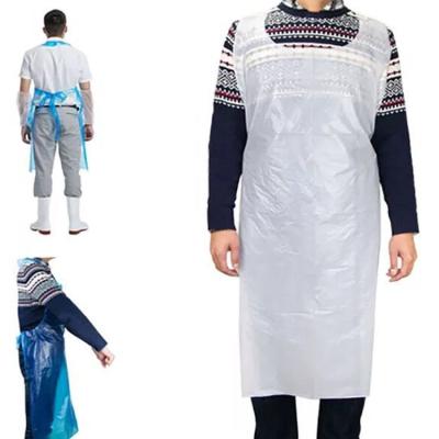 China PE Aprons Single Use Waterproof Kitchen Home Hotel Chef And Optional Working Use Apron With Adjustable Belt for sale