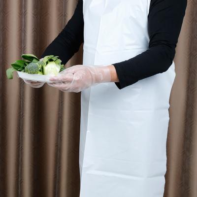 China High Quality Eco-friendly Disposable Plastic PE Kitchen Food Grade Apron Single Use Apron for sale