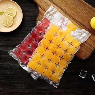 China PE Plastic Disposable Ice Cube Freezer Bags / Disposable Ice Cube Bag for sale