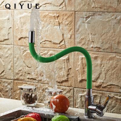 China 2019 New Design Silicon Thermostatic Colorful Mixer Tap Sink Flexible Kitchen Faucets for sale