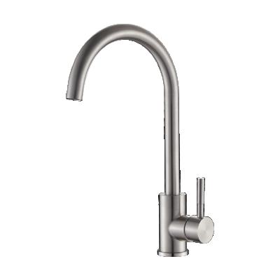 China Modern Design Thermostatic Brushed Nickel Stainless Steel Faucets Durable 304 Stainless Steel Kitchen Sink Faucets for sale