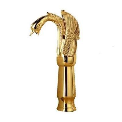 China Competitive Price Family Import Gold Swan Faucets Eco-friendly Bathroom Use Metered Brass Material Faucet for sale