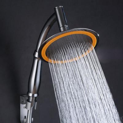 China Without Diverter Bathroom High Pressure Waterfall Shower Head Stainless Steel Rainfall Showerhead Handheld Shower Set With Bracket for sale