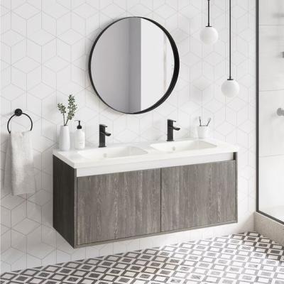 China Eco - Friendly Melamine Style Picks Wall Mounted Bathroom Cabinet With Basin Mirror for sale