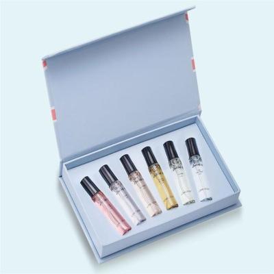 China Recycled Materials 8ml Square Rotary Twist Up Atomizer Bottle Travel Perfume Gift Box Packaging Perfume Set for sale