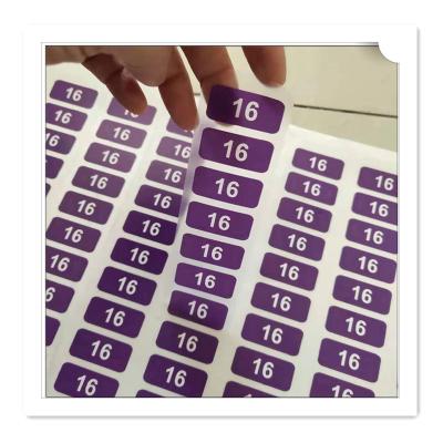 China Self Adhesive Removeable Transparent Vinyl Labels For Apparel Serial Number Barcode Sticker Label for sale