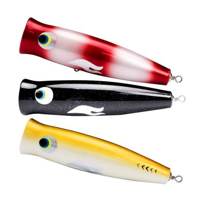 China HONOREAL wooden HNWL007 200mm 183g floating custom brand topwater wooden snap fishing lures for sale