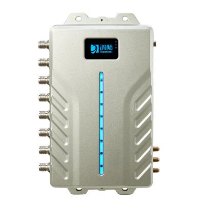 China Impinj R2000 Chip 8 Ports UHF Die Cast Aluminum RFID Reader Multiple Hopeland Tag Inventory Tag Tracking RFID Reader ultra high frequency for sale