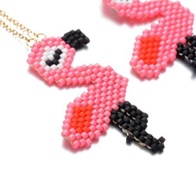 China BOHEMIA Moyamiya summer fashion women's pink flamingo necklace Christian gifts accesorios for sale