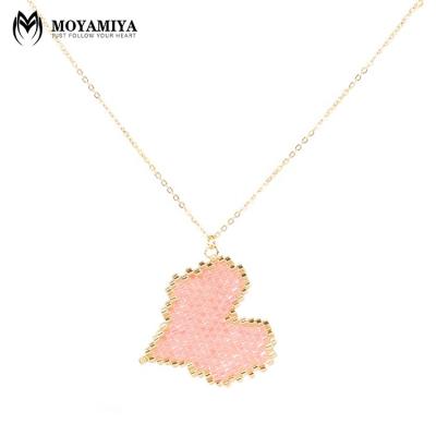 China Fashion Moyamiya Miyuki Boho Heart Love Handmade Seed Beads Vintage Jewelry Beaded Necklace For Women Girls for sale