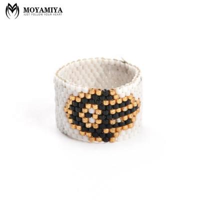 China BOHEMIA Moyamiya Rings Natural Handmade Jewelry Unisex Miyuki Seed Beads Unique Workmanship Multi Eternity Band Rings Accessories Wholesale for sale