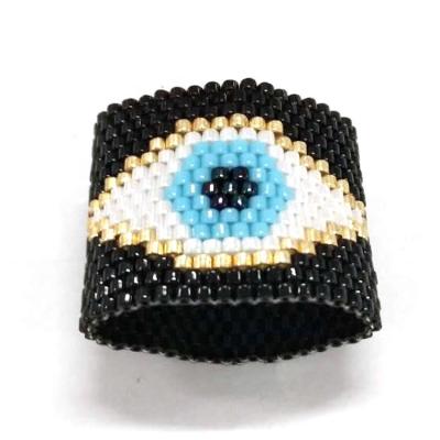 China Daily Wear or Gifts for Special Occasion Evil Eye Rings MIYUKI Ring Men Women Turkish Jewelry 2019 Anillos Summer Evil Eye MI-R180002 Ring Anillos Mujer for sale