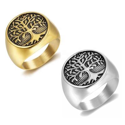 China Moyamiya CLASSIC Men Rings Titanium 316L Stainless Steel Jewelry Men's Multisize Tree Of Life Rings for sale