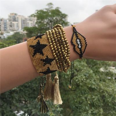 China Daily Use or Gifts for Special Occasion MI-S180006 Moyamiya Wholesale Handmade Miyuki Stars Beaded Heart Tila Beads Jewelry Bracelet Set for sale