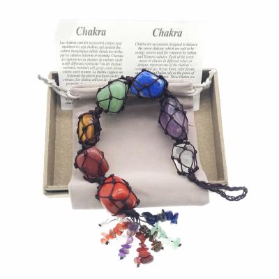 China Daily costumes or gifts for special occasion Moyamiya seven chakra handmade car hanger natural stone crystal bag hang key chain wholesale accessories for sale