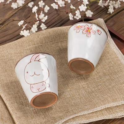 China Japanese Viable Animal 160ml Mugs And Korean Style Stoneware Tea Cup Creative Hand Painted Cute Mug for sale