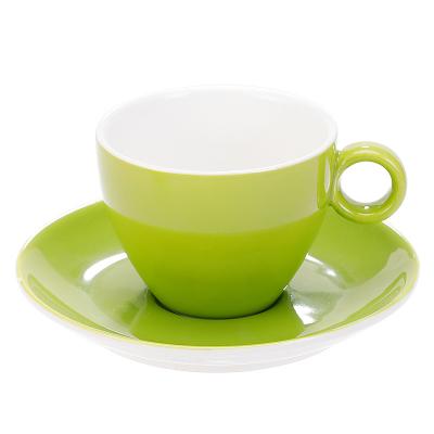 China Sustainable Espresso Cups With Saucers 3 Ounce Porcelain Ceramic Cups Small Tiny Coffee Mug Cups For Coffee for sale