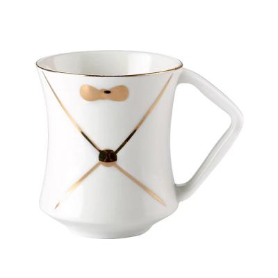 China Stocked high quality luxury white cup of Nordic European style porcelain tea and coffee for sale