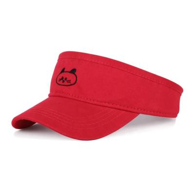 China Wholesale Custom Outdoor Sun Visor Hat Character Embroidery Logo Golf Sun Short Visor Adjustable Hat for sale